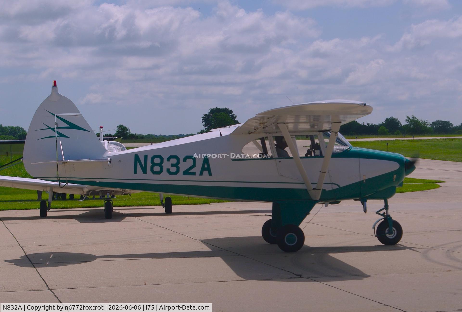 N832A, 1951 Piper PA-22, c/n 22-133, Leaving I75 ramp