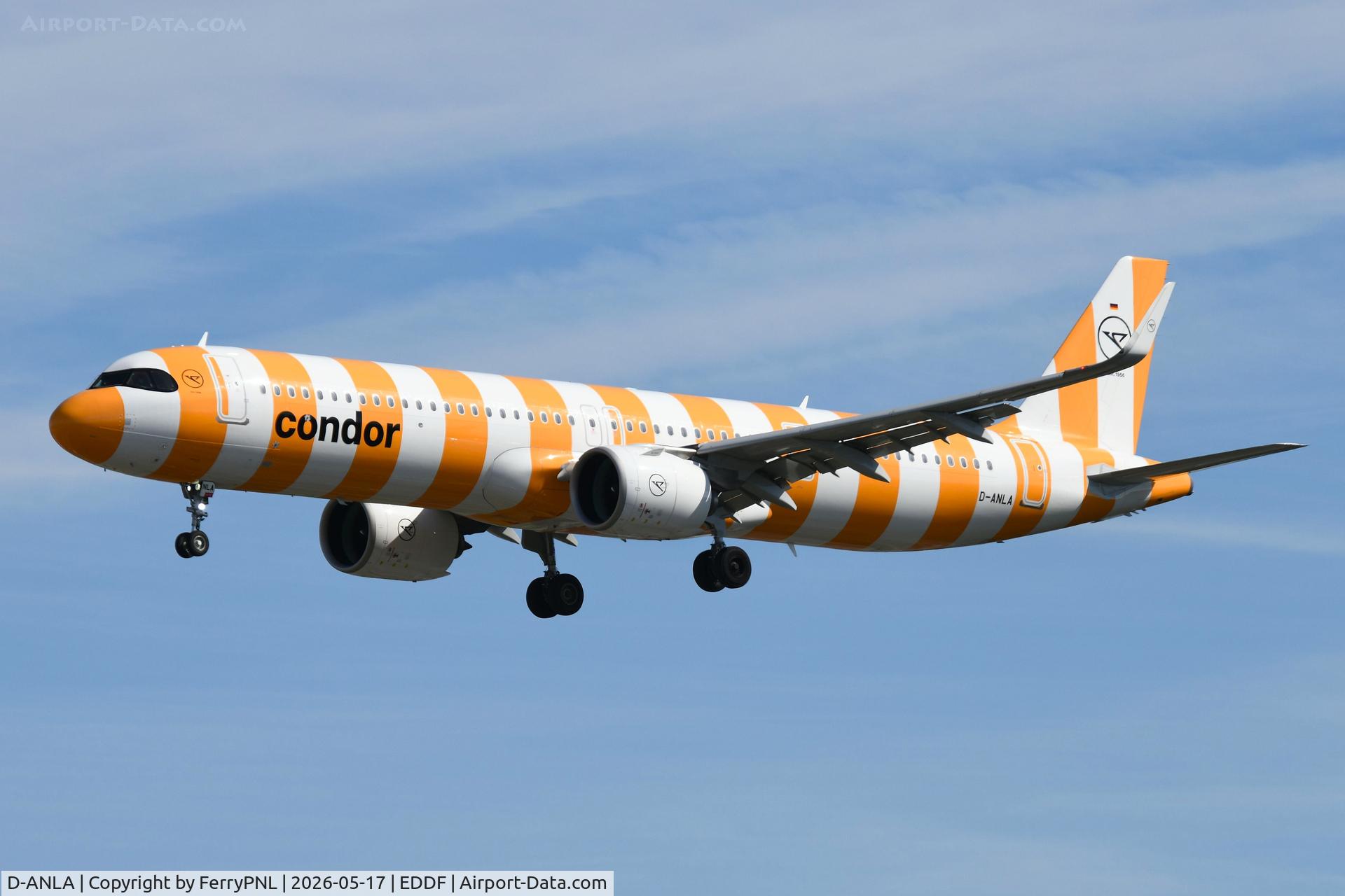 D-ANLA, 2024 Airbus A321-271 NX, c/n 12006, Condor yellow A321N landing