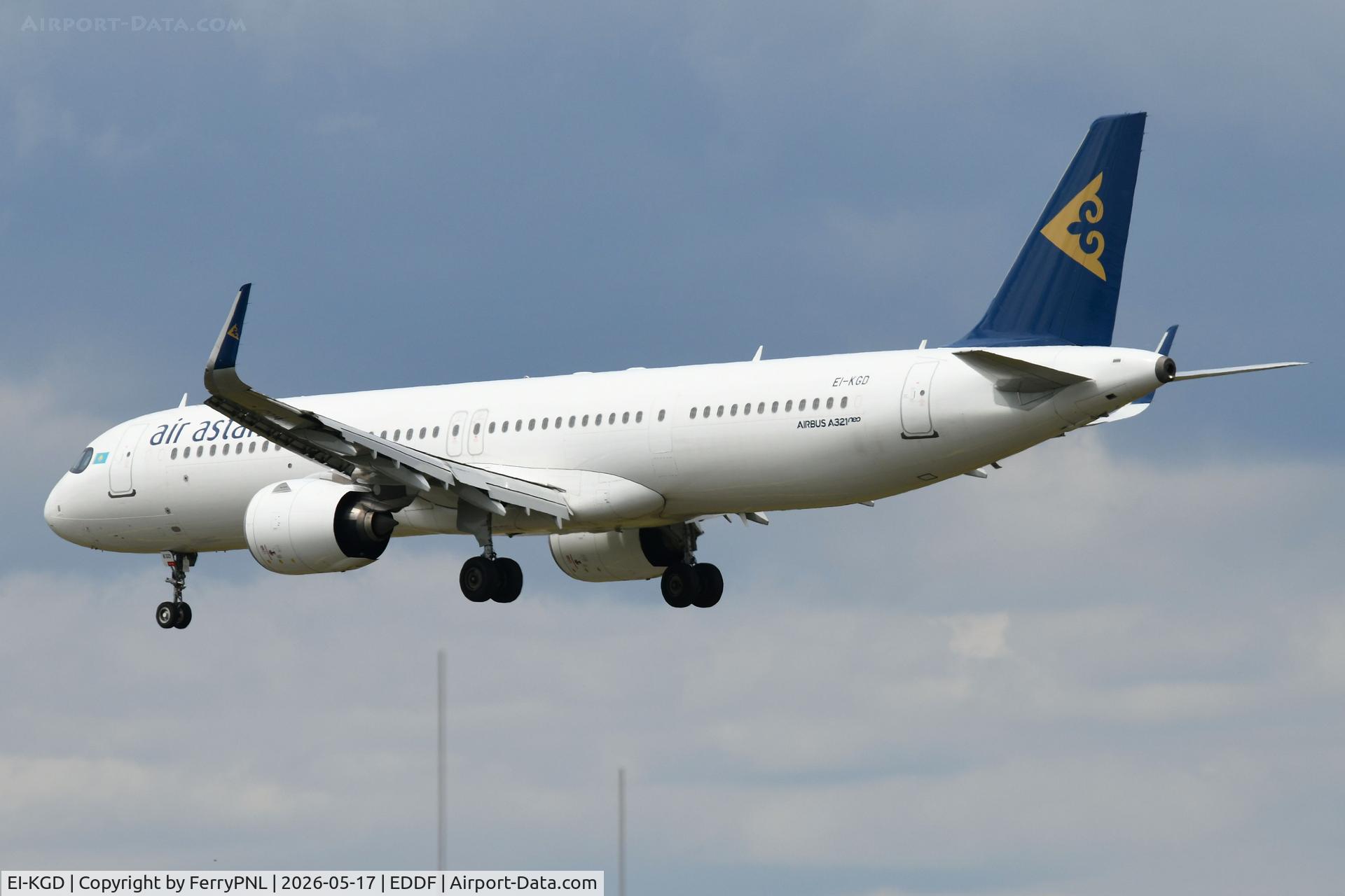 EI-KGD, 2020 Airbus A321-271NX, c/n 9432, Air Astana operating a A321N into FRA