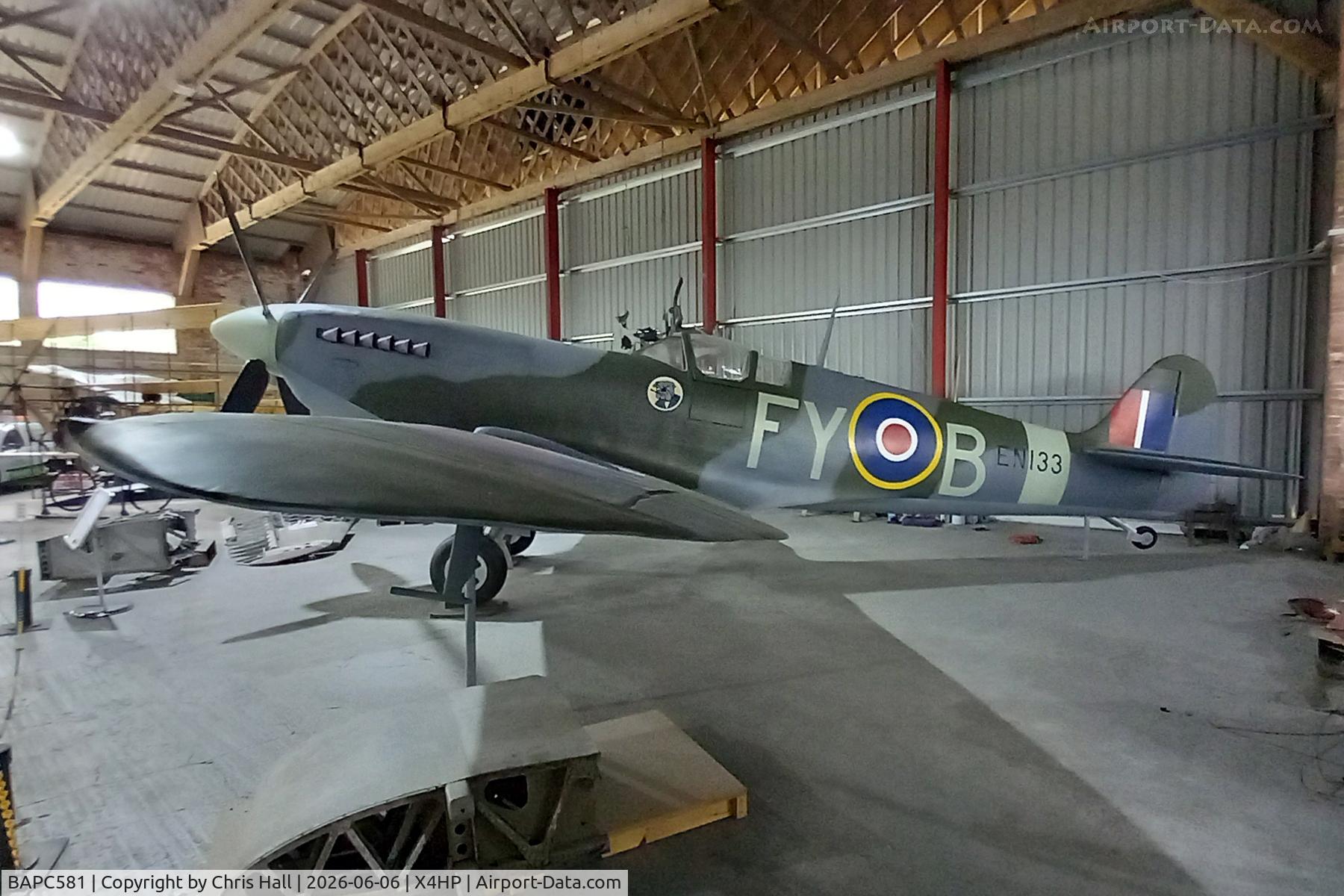 BAPC581, Supermarine Spitfire IX (Replica), c/n BAPC581, Hooton Park - X4HP 06-06-26