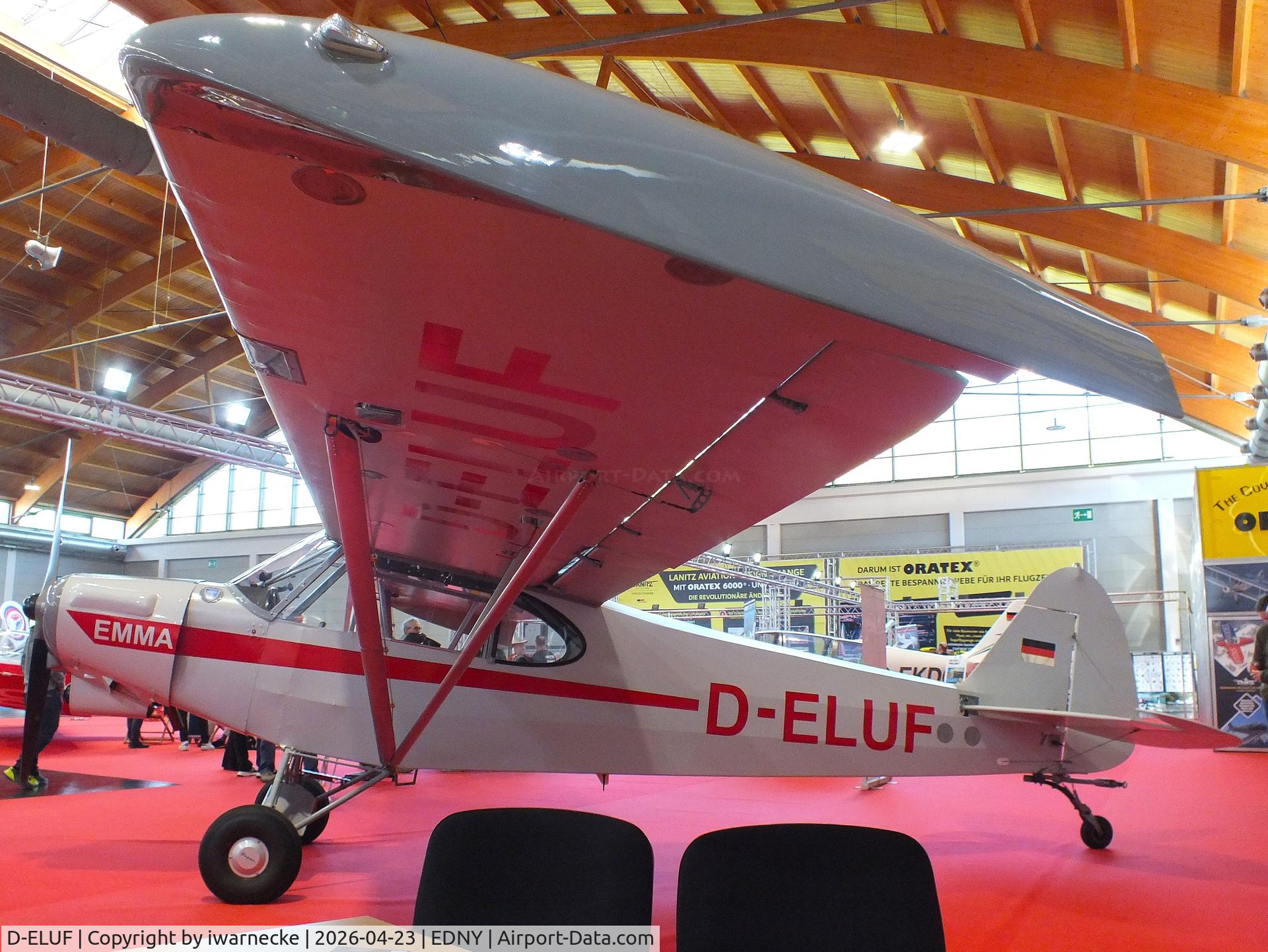 D-ELUF, 1952 Piper L-18C Super Cub, c/n 18-2046, Piper L-18C Super Cub at the AERO 2026, Friedrichshafen