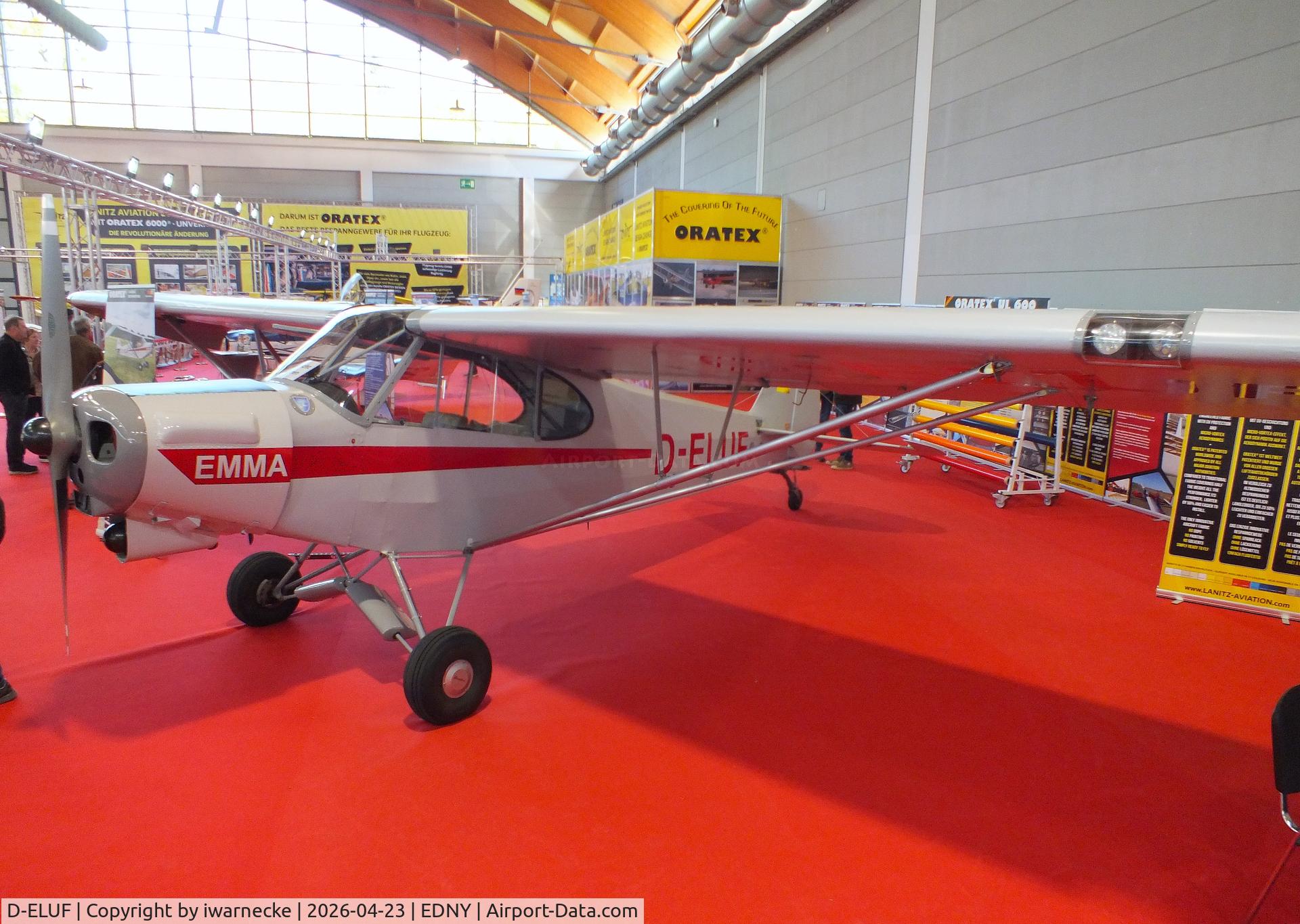 D-ELUF, 1952 Piper L-18C Super Cub, c/n 18-2046, Piper L-18C Super Cub at the AERO 2026, Friedrichshafen