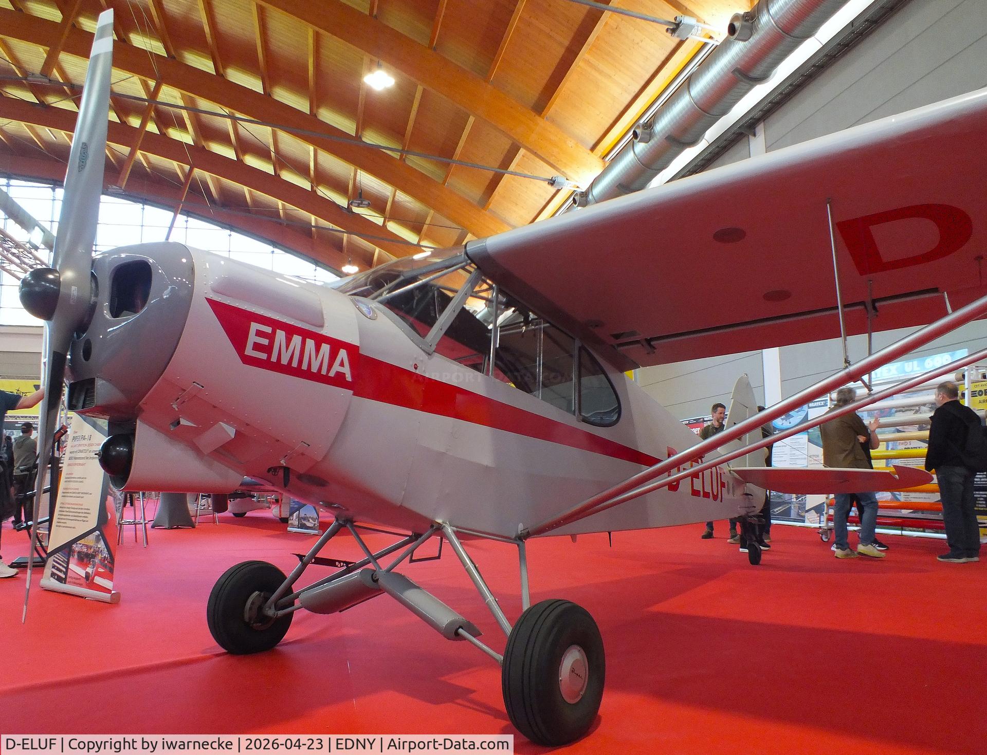 D-ELUF, 1952 Piper L-18C Super Cub, c/n 18-2046, Piper L-18C Super Cub at the AERO 2026, Friedrichshafen