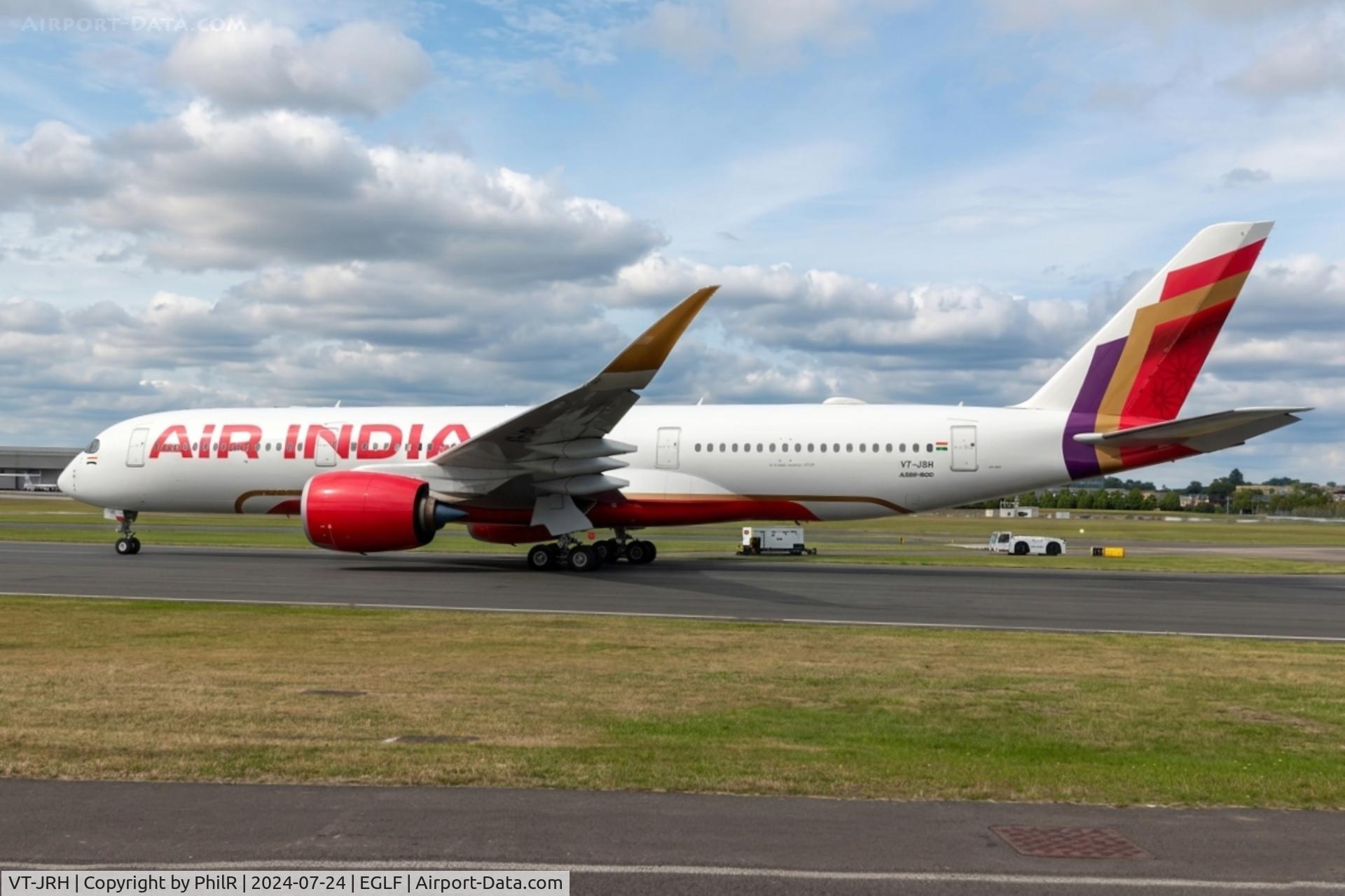 VT-JRH, 2023 Airbus A350-941, c/n 0592, VT-JRH 2024 Airbus A350-900 Air India FIA Farnborough 
