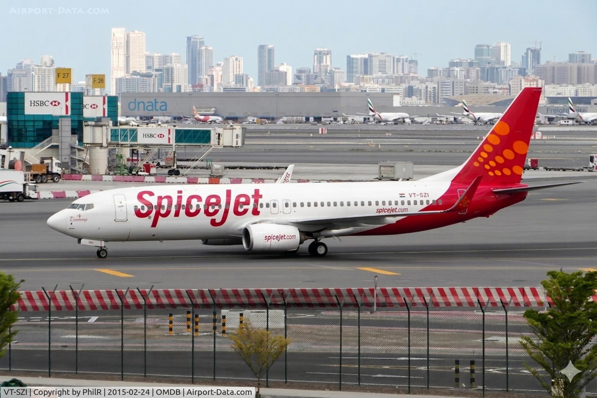 VT-SZI, 2013 Boeing 737-8GJ, c/n 41397 l/n 4769, VT-SZI 2013 B737-800 Spicejet DXB 