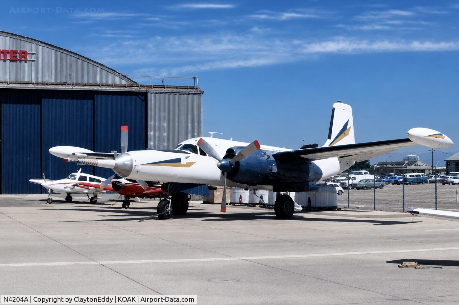 N4204A, 1944 Douglas B-26C Invader, c/n 44-35640, North Oakland airport in California 1970's?