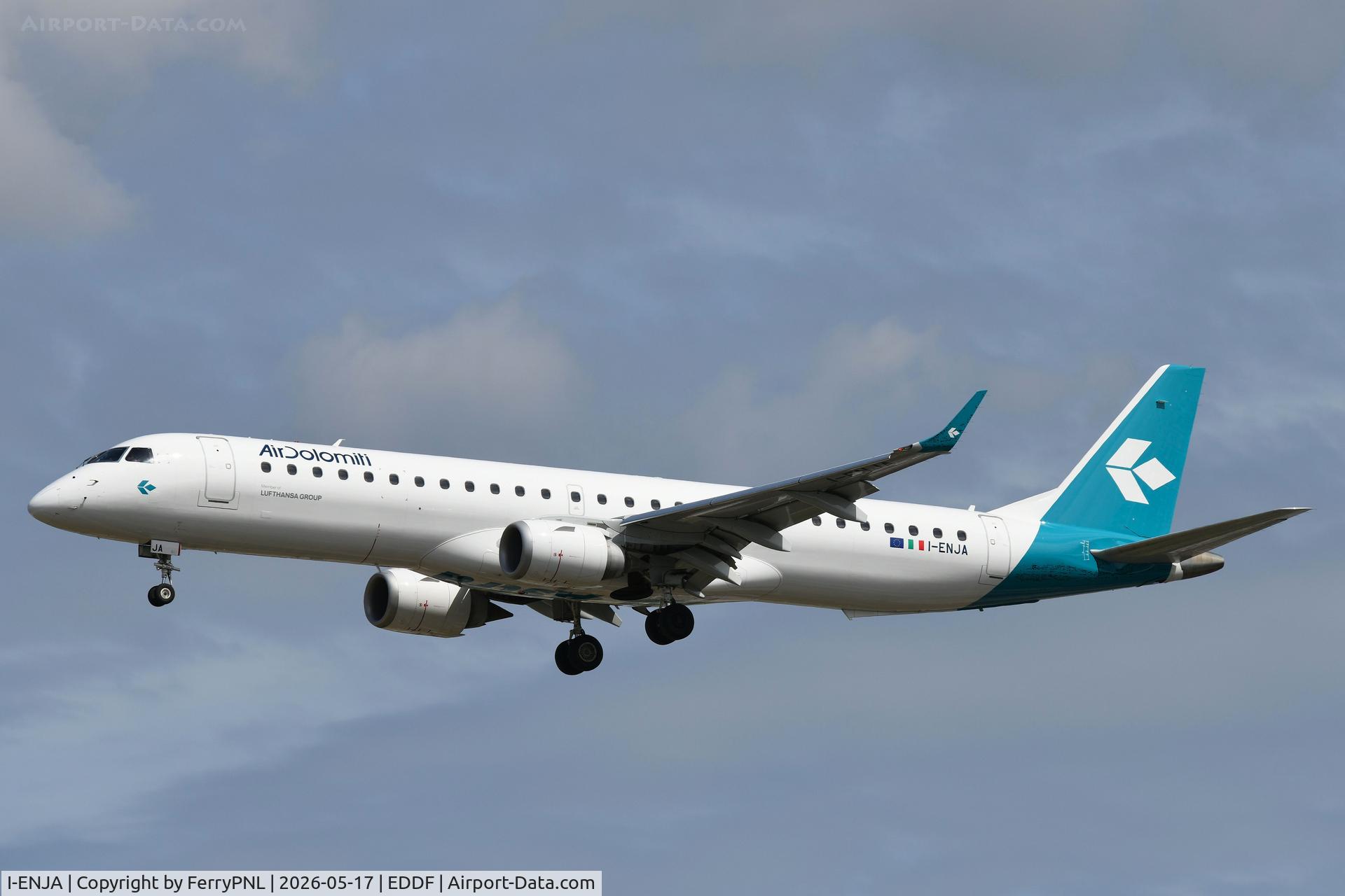I-ENJA, 2012 Embraer 195LR (ERJ-190-200LR), c/n 19000542, Arrival of ir Dolomiti ERJ195