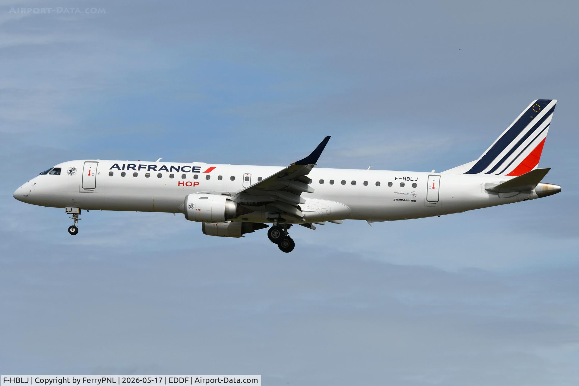 F-HBLJ, 2009 Embraer 190AR (ERJ-190-100IGW), c/n 19000311, Air France HOP ERJ190