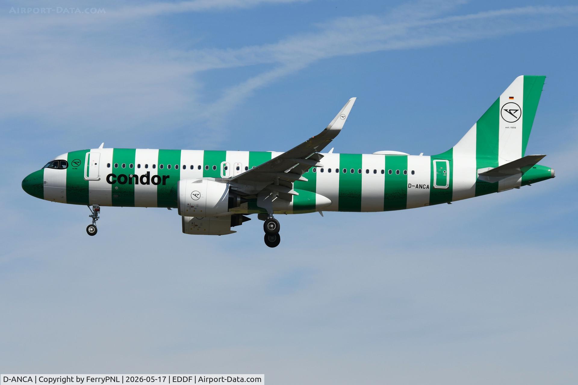 D-ANCA, 2026 Airbus A320-271N, c/n 13006, New airframe for Condor this year in green