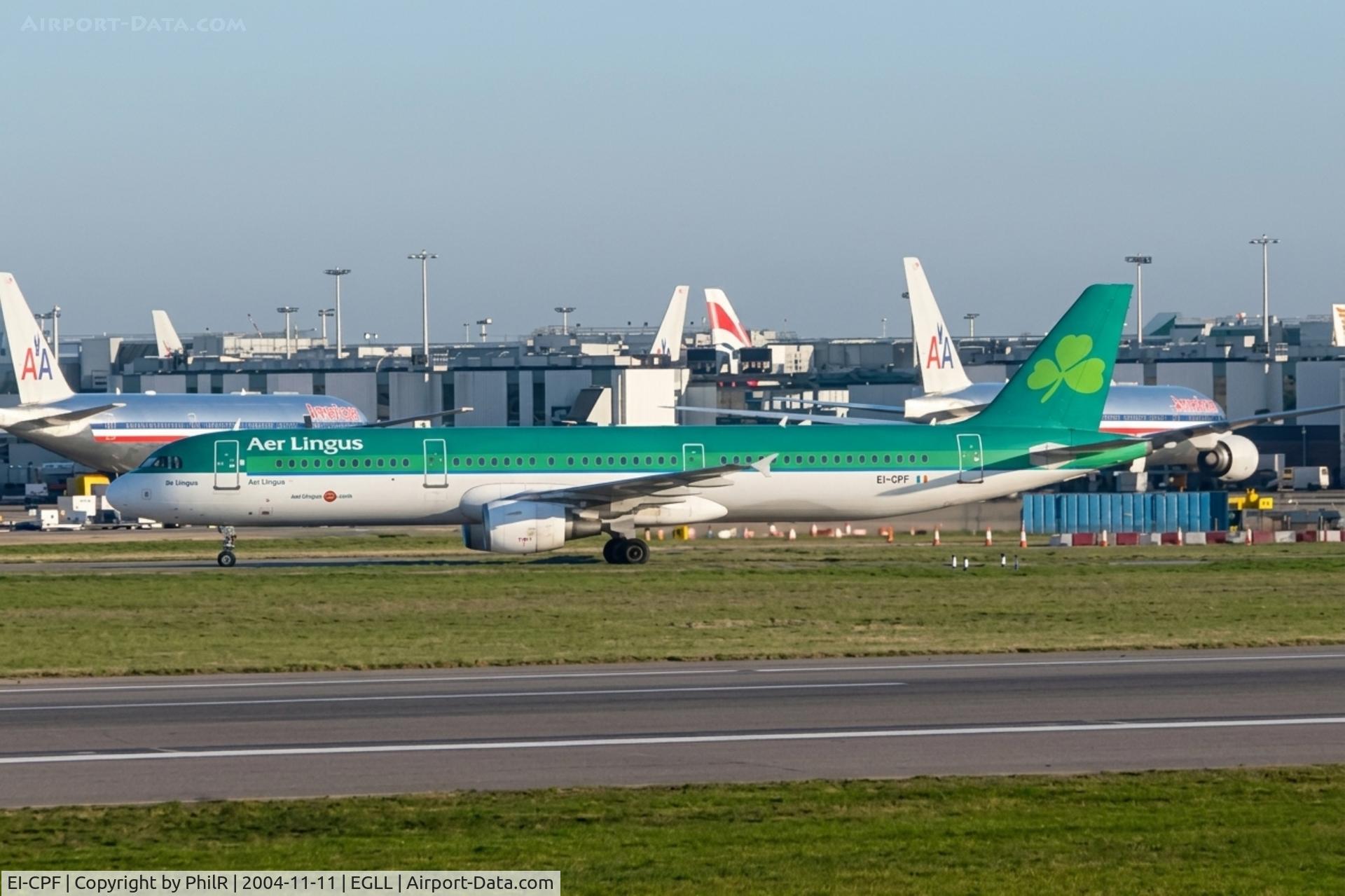 EI-CPF, 1999 Airbus A321-211, c/n 0991, EI-CPF 1999 A321-200 Aer Lingus LHR
