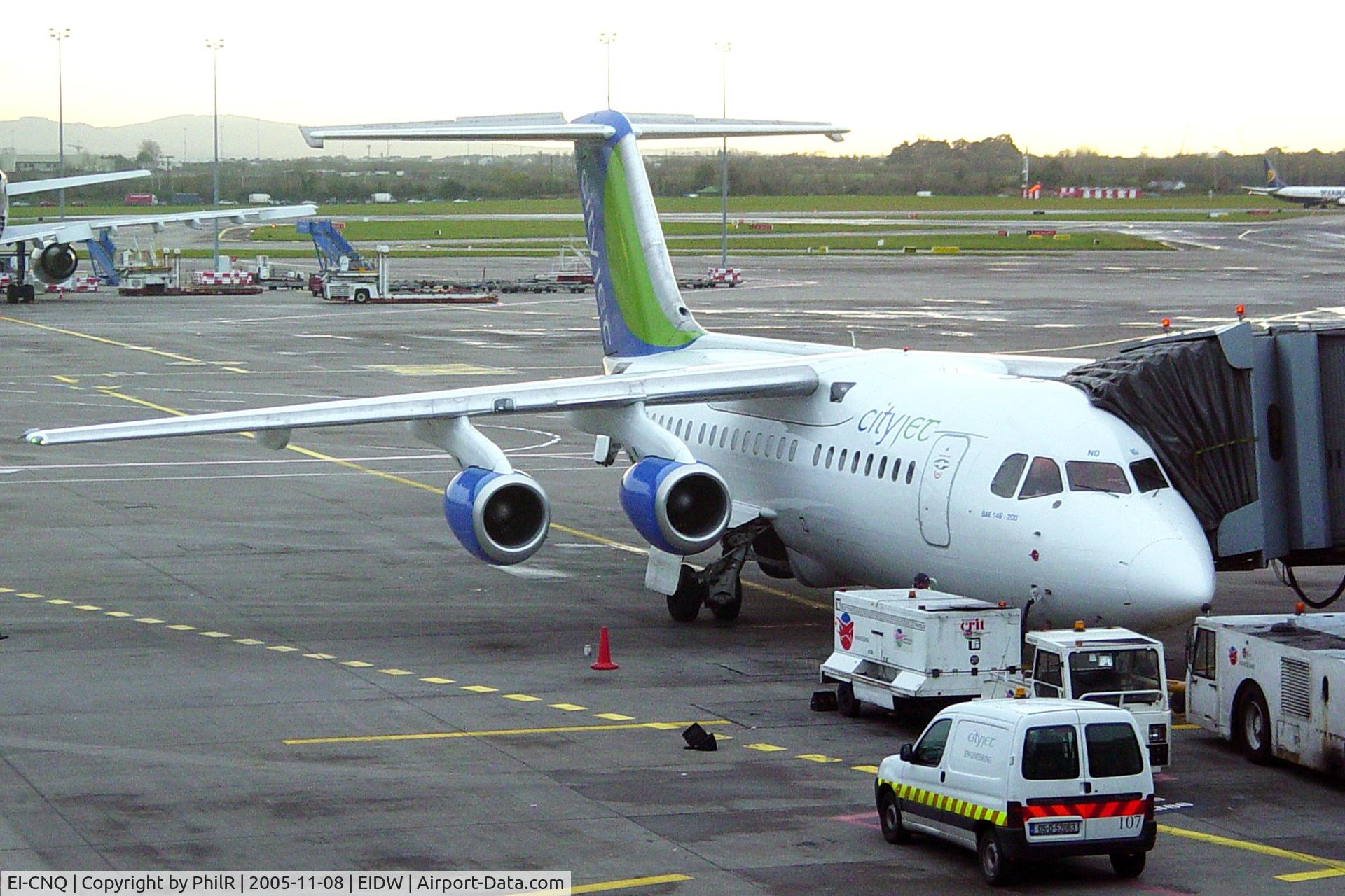 EI-CNQ, 1985 British Aerospace BAe.146-200, c/n E2031, EI-CNQ BAe146-200 Cityjet DUB 