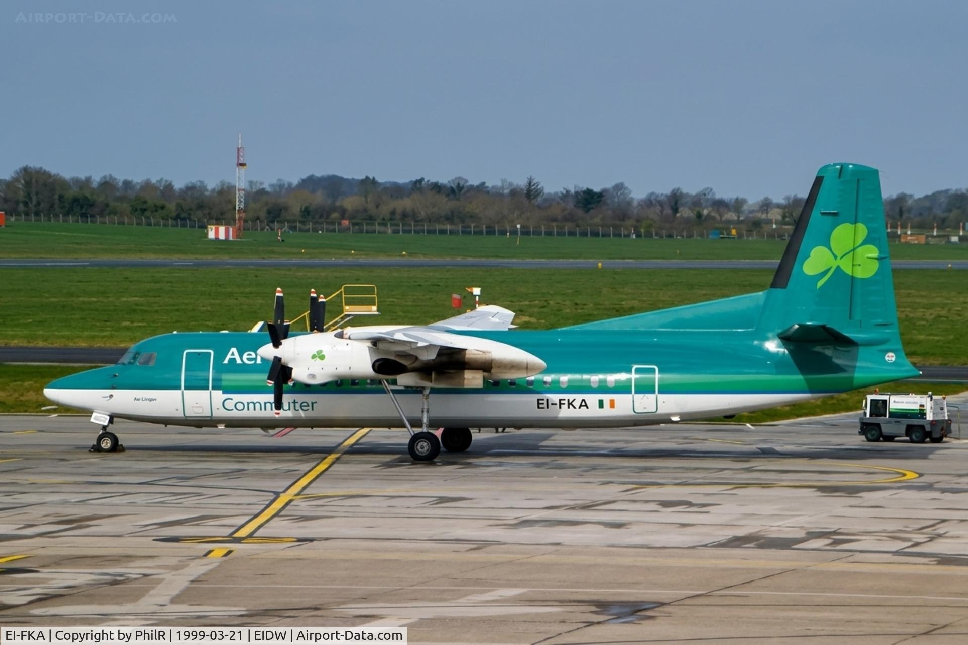 EI-FKA, 1988 Fokker 50, c/n 20118, EI-FKA 1988 Fokker F-50 Aer Lingus DUB