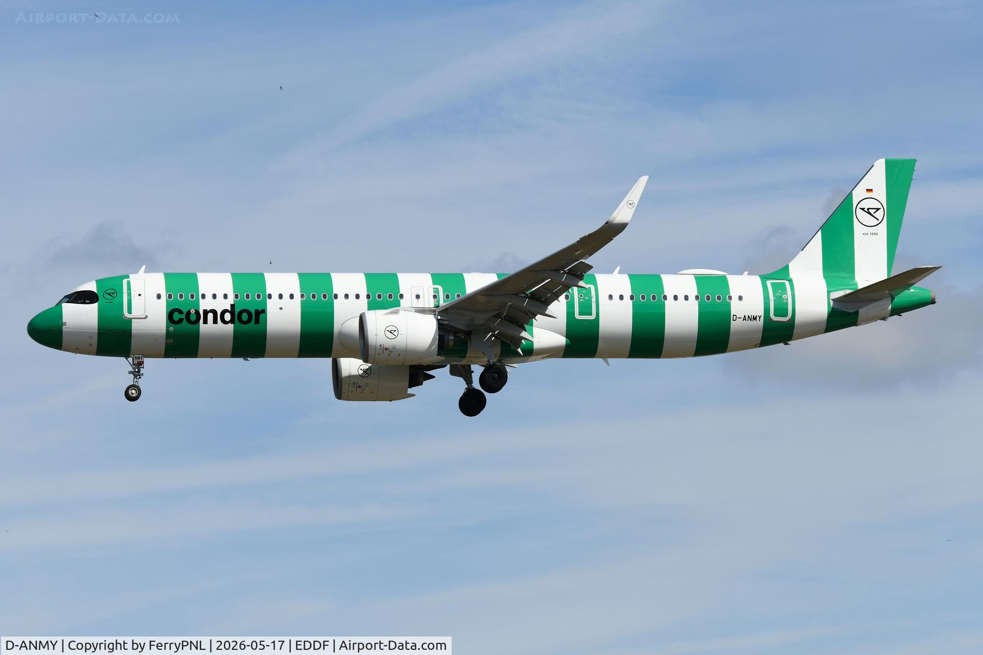 D-ANMY, 2024 Airbus A321-271NX, c/n 11986, Condor A321N in green