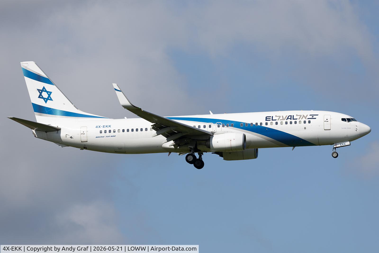 4X-EKK, 2014 Boeing 737-85R, c/n 39070 l/n 5196, El Al 737-800