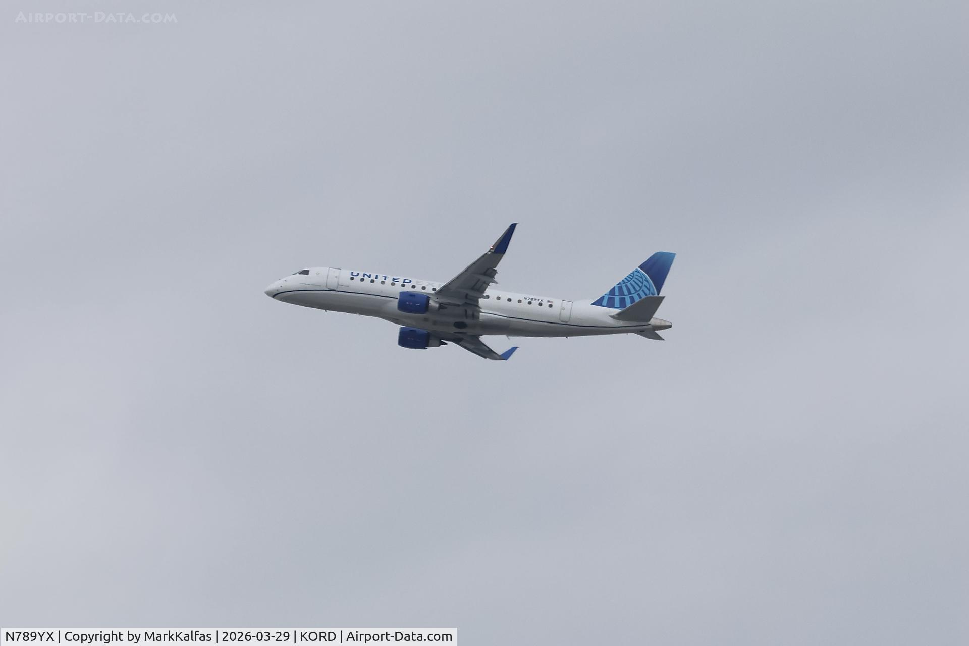 N789YX, 2025 Embraer 175LR, c/n 1011, E75L Republic Airways / United Express EMBRAER 175, N789YX departing 28R KORD