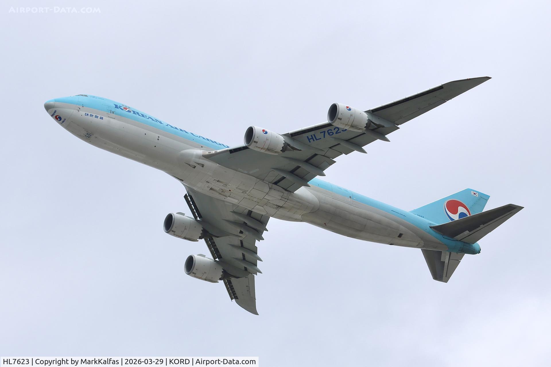 HL7623, 2013 Boeing 747-8B5F, c/n 37655 l/n 1481, B748 Korean Boeing 747-885F HL7623, departing 28R KORD