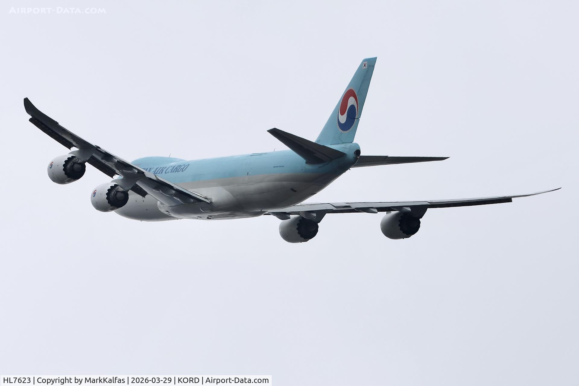 HL7623, 2013 Boeing 747-8B5F, c/n 37655 l/n 1481, B748 Korean Boeing 747-885F HL7623, departing 28R KORD