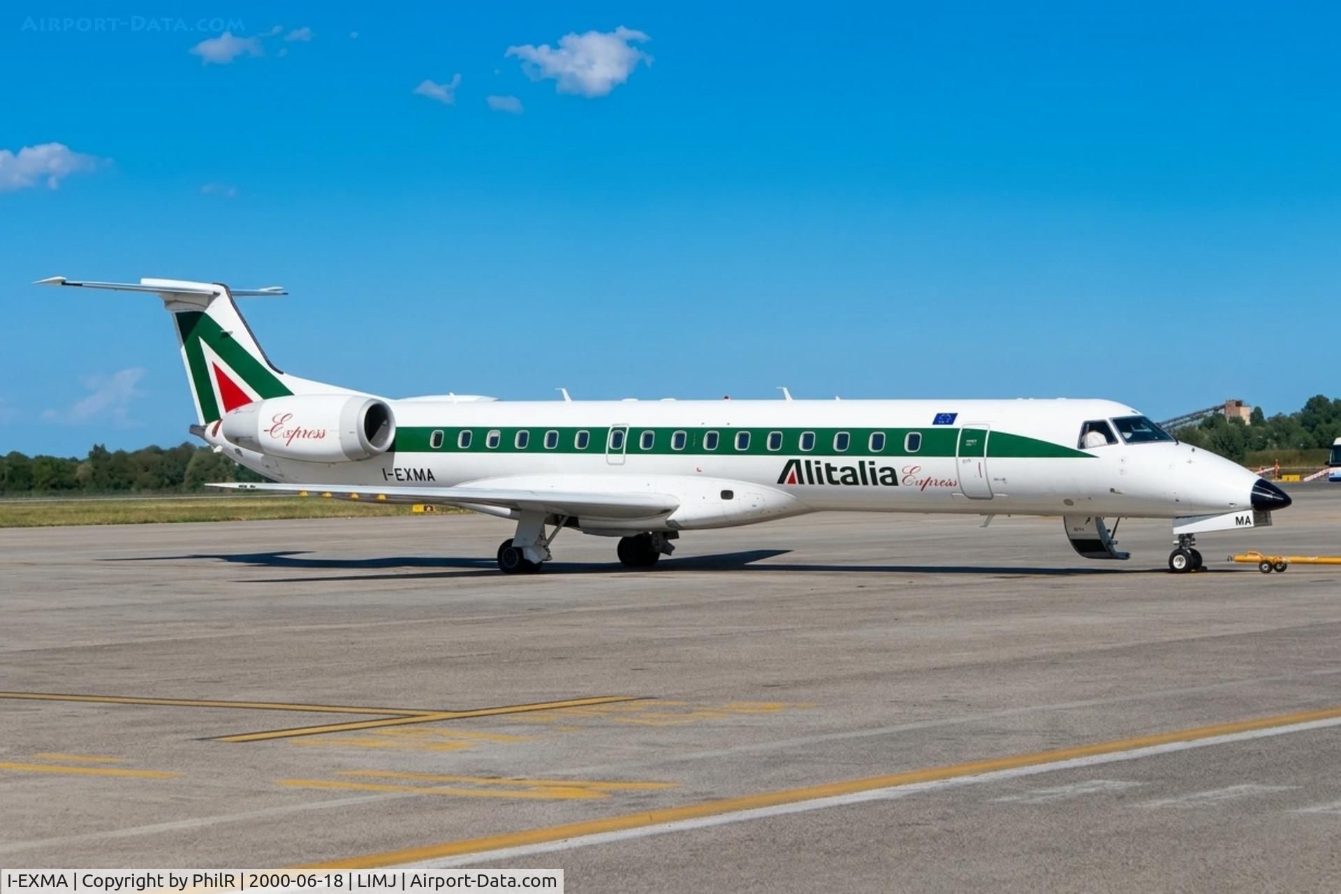 I-EXMA, 2000 Embraer ERJ-145LR (EMB-145LR), c/n 145250, I-EXMA 2000 Embraer ERJ145LR Alitalia Express GOA 

