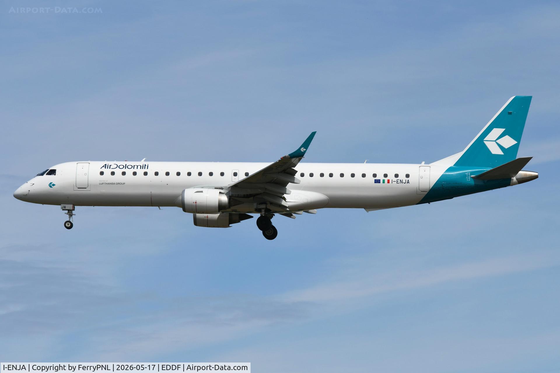 I-ENJA, 2012 Embraer 195LR (ERJ-190-200LR), c/n 19000542, Air Dolomiti ERJ195