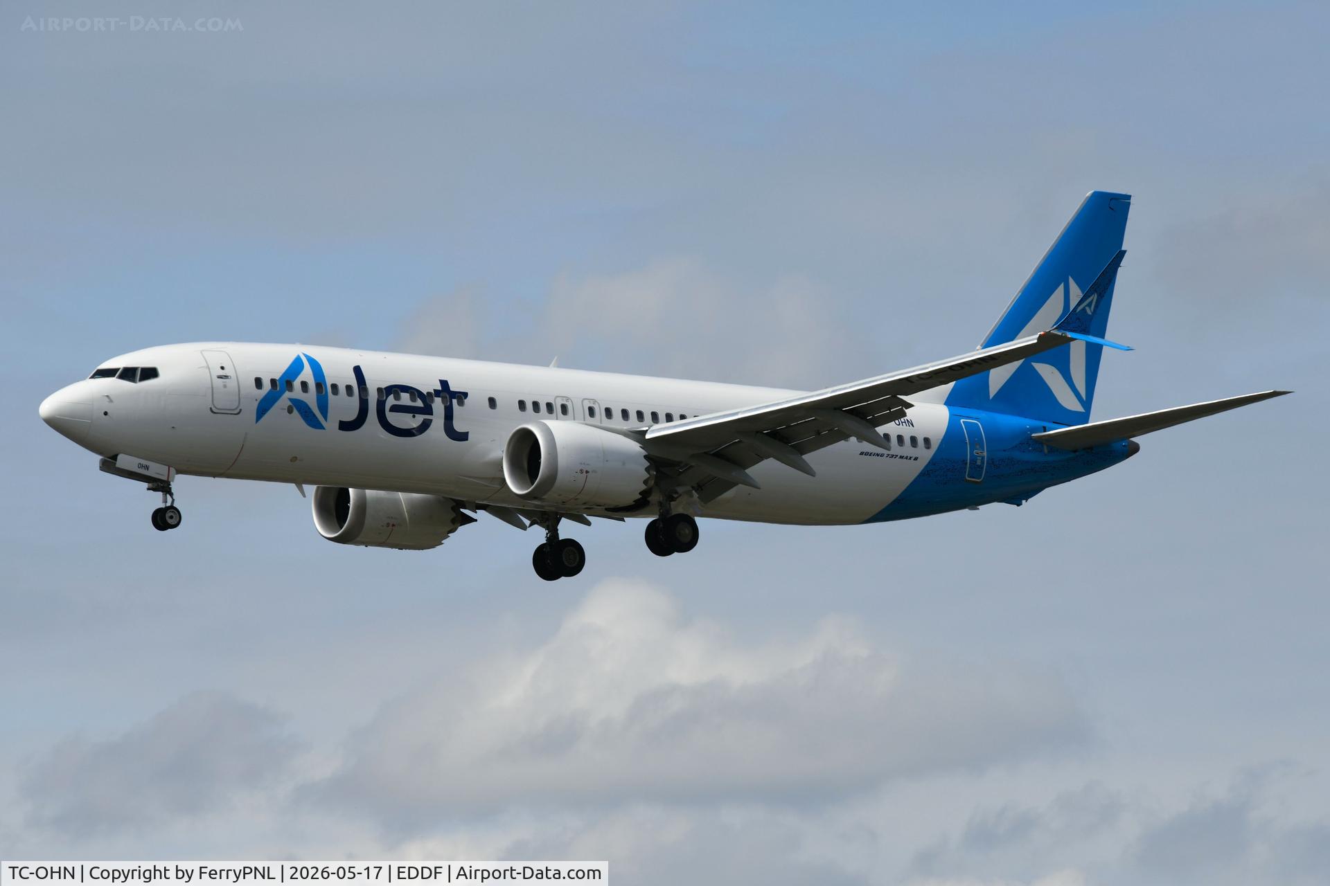 TC-OHN, 2026 Boeing 737-8 MAX, c/n 66760 l/n 9551, AJET B738MAX landing