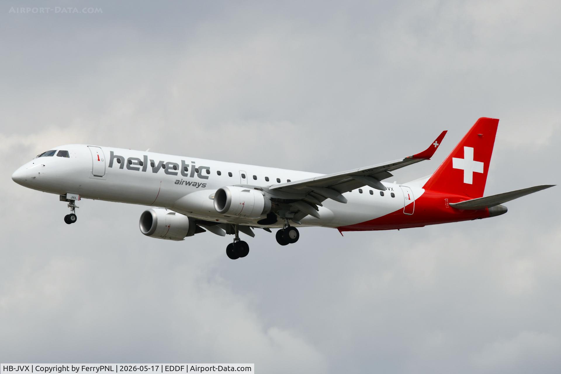 HB-JVX, 2013 Embraer 190STD (ERJ-190-100STD), c/n 19000603, Helvetic ERJ190 operating on Condor flights this weekend