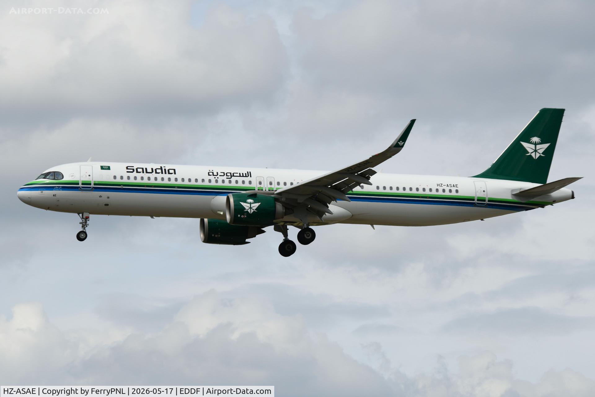 HZ-ASAE, 2023 Airbus A321-251NX, c/n 11698, Saudia A321N arriving from JED