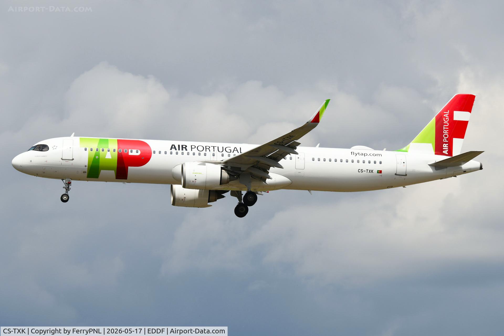 CS-TXK, 2022 Airbus A321-251NX, c/n 11051, TAP A321N inbound from LIS