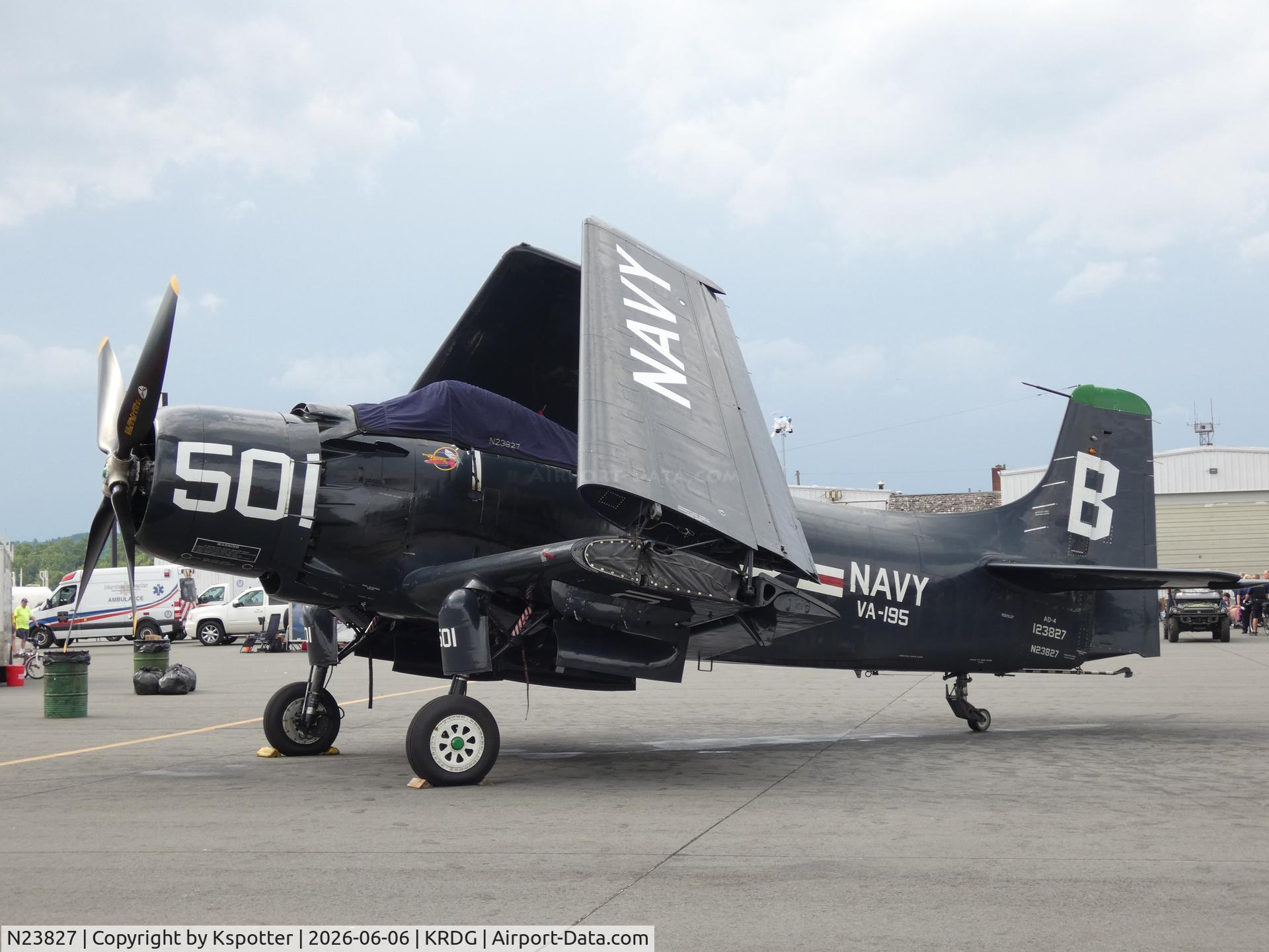 N23827, 1949 Douglas AD-4, c/n 7133, WWII Weekend 2026