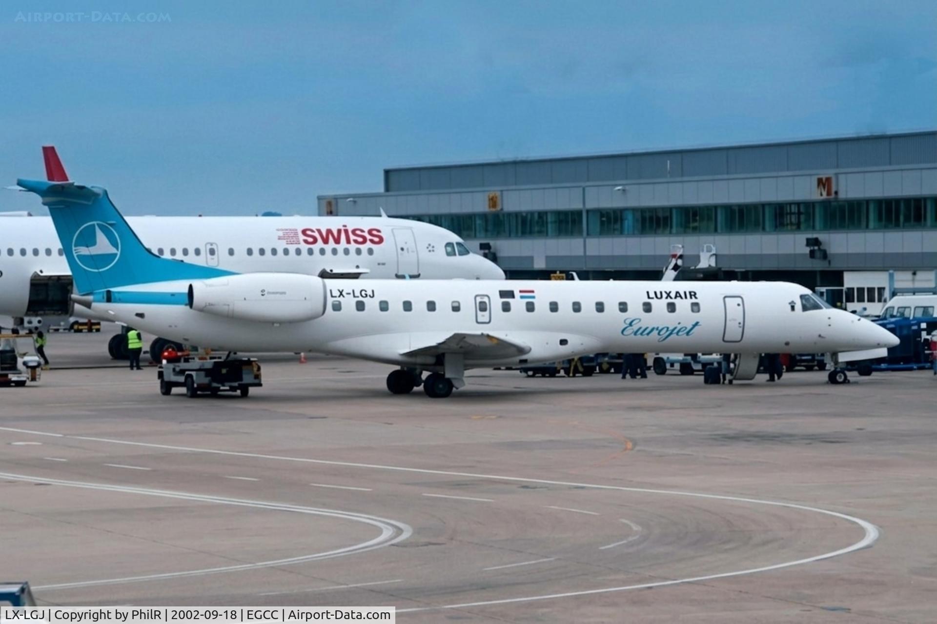 LX-LGJ, 2001 Embraer EMB-145LU (ERJ-145LU), c/n 145395, LX-LGJ Embraer RJ145 Luxair MAN 