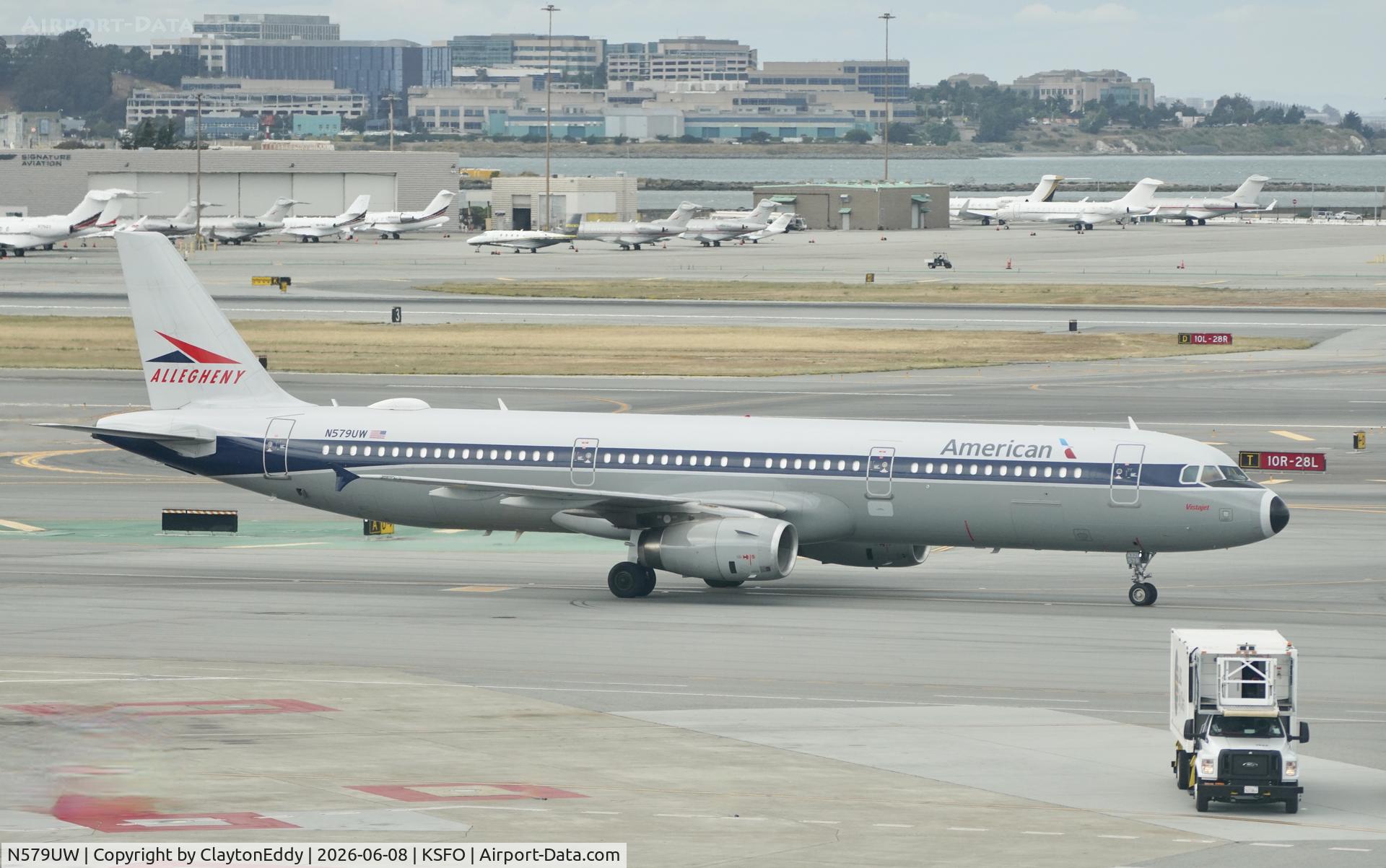 N579UW, 2014 Airbus A321-231, c/n 6100, 'Allegheny' livery SFO 2026