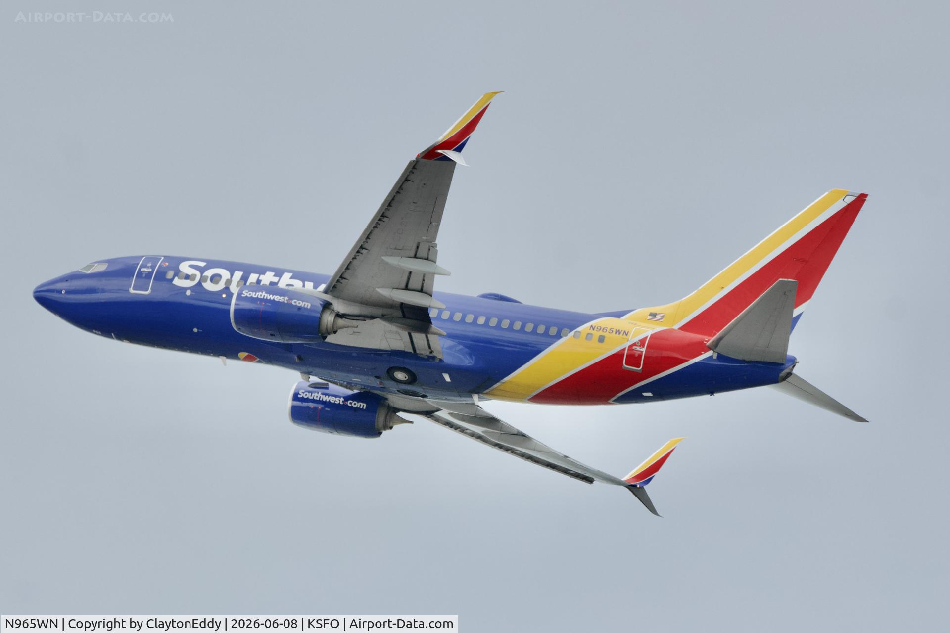 N965WN, 2011 Boeing 737-7H4, c/n 36677, Sky Terrace SFO 2026