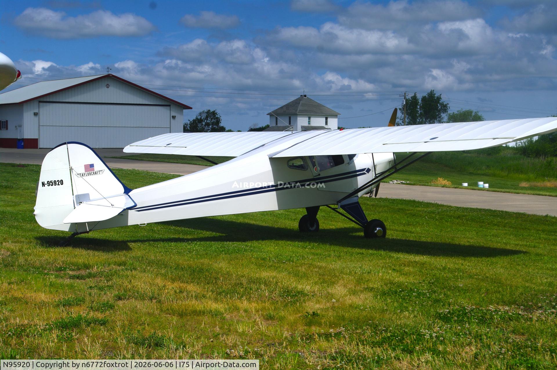 N95920, 1946 Taylorcraft BC12-D, c/n 8220, at the fly in