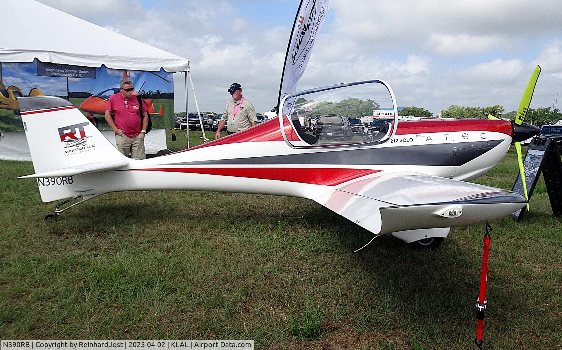 N390RB, ATEC 212 Solo, c/n RB-26, ATEC Solo on display at Sun'n'Fun 2025, Lakeland, FL