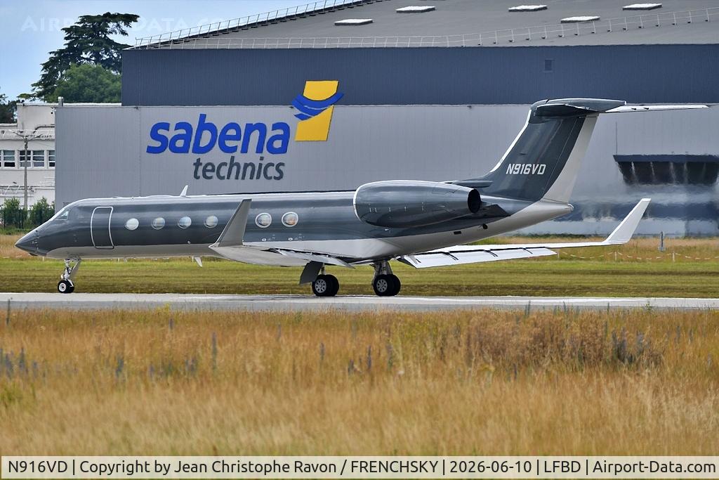 N916VD, 2015 Gulfstream Aerospace  GV-SP (G550), c/n 5509, Bordeaux (BOD)	Florence (FLR)	(N916VD)