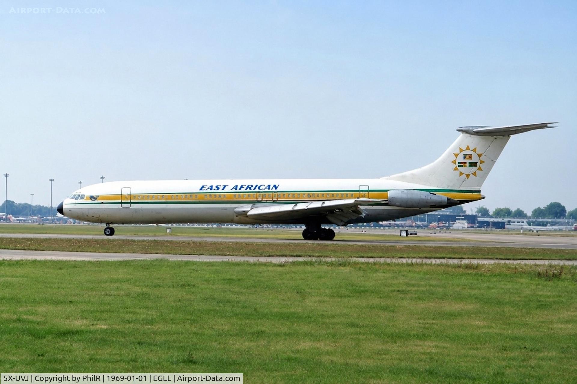 5X-UVJ, 1969 Vickers Super VC10 Srs 1154, c/n 884, 5X-UVJ 1969 Vickers VC-10 EAA LHR 