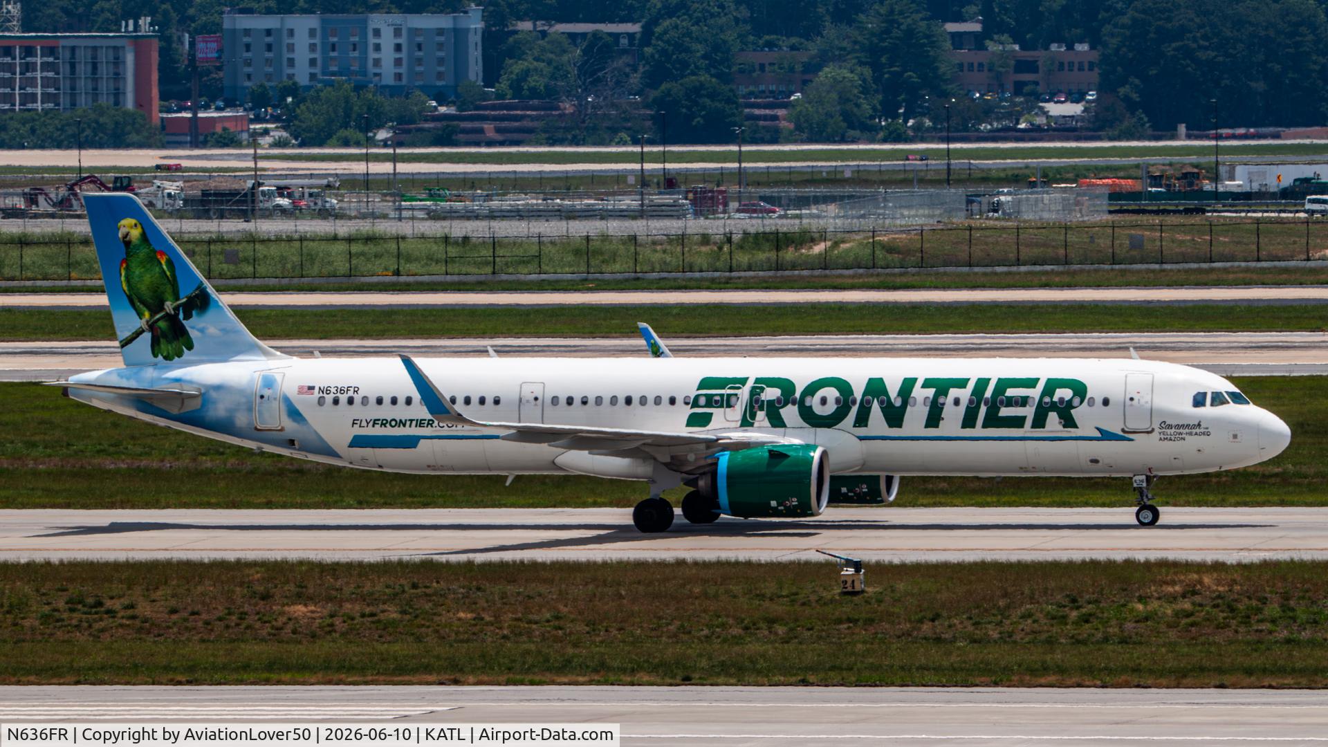 N636FR, 2024 Airbus A321-271NX, c/n 11839, Frontier Savannah the Yellow-Headed Amazon A321neo