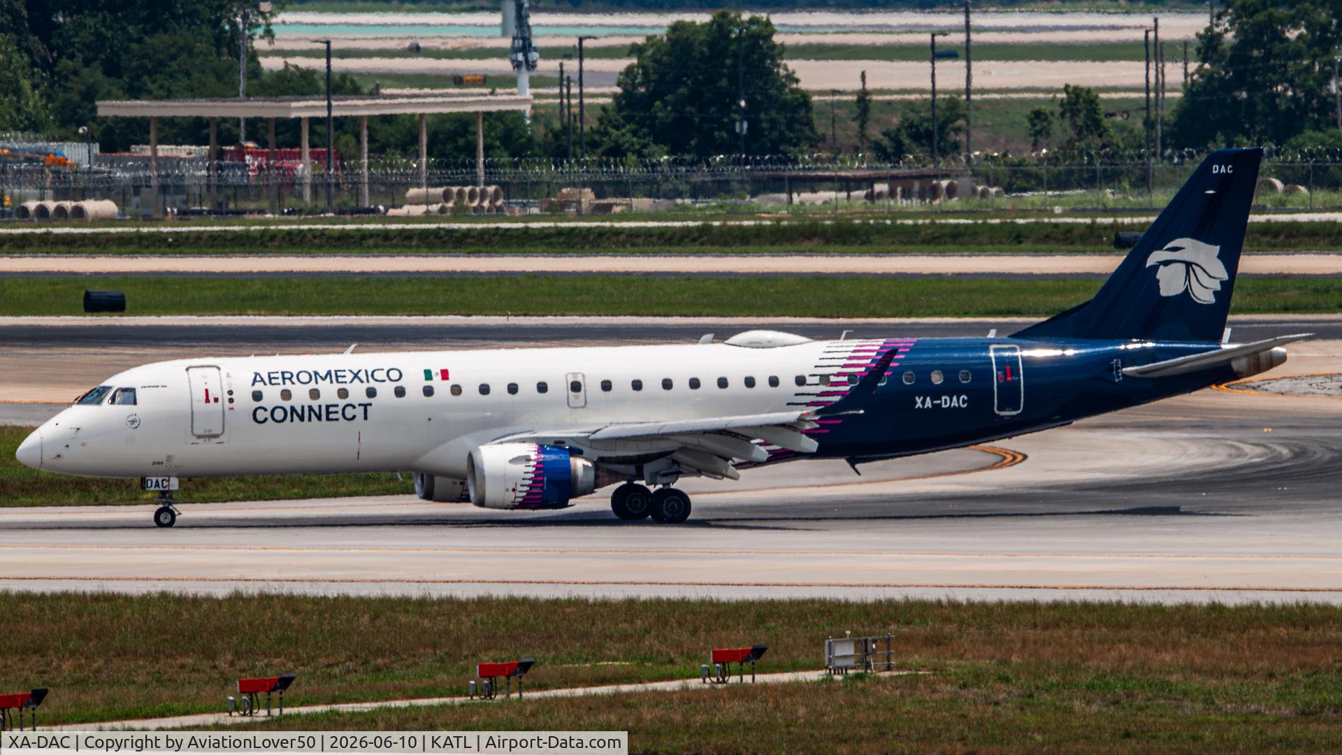 XA-DAC, 2012 Embraer 190LR (ERJ-190-100LR), c/n 19000455, Aeromexico Connect E190