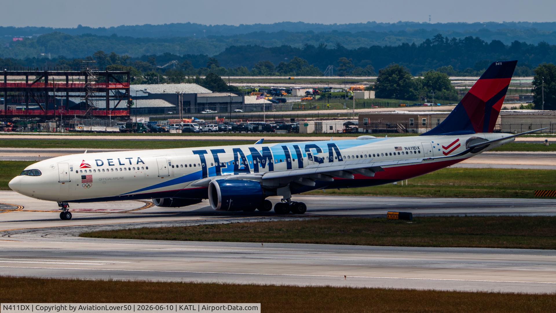 N411DX, 2021 Airbus A330-941, c/n 1991, Delta Team USA A339