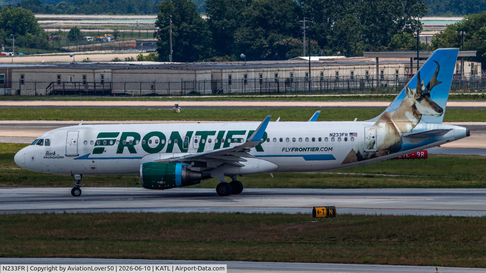 N233FR, 2016 Airbus A320-214, c/n 7095, Frontier Buck the Pronghorn A320