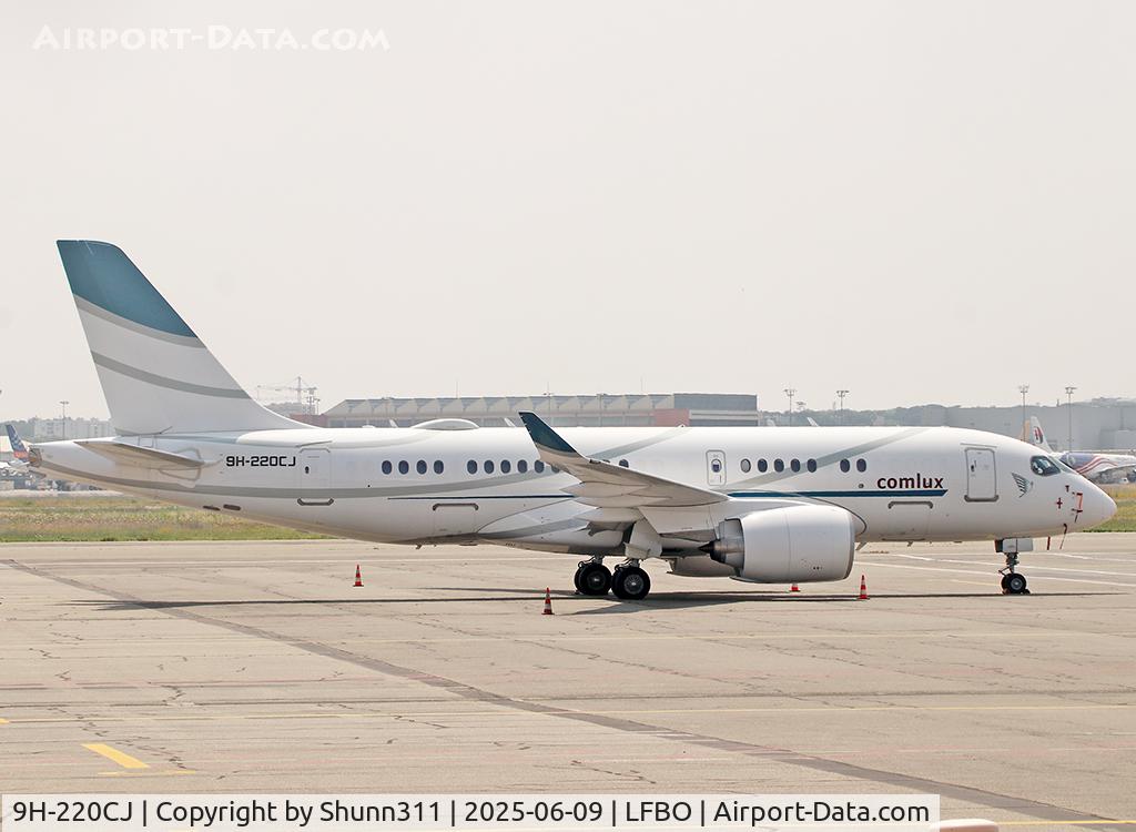 9H-220CJ, 2022 Airbus A220-100 (ACJ), c/n 50067, Parked at the General Aviation area...