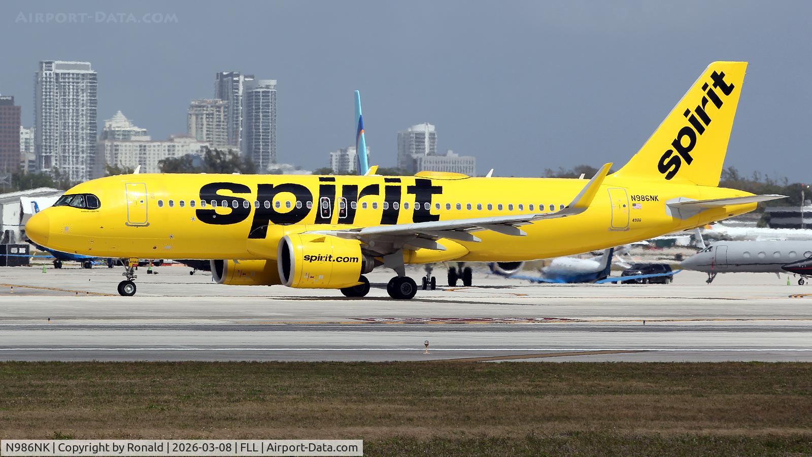 N986NK, 2023 Airbus 320-271N, c/n 11643, at fll