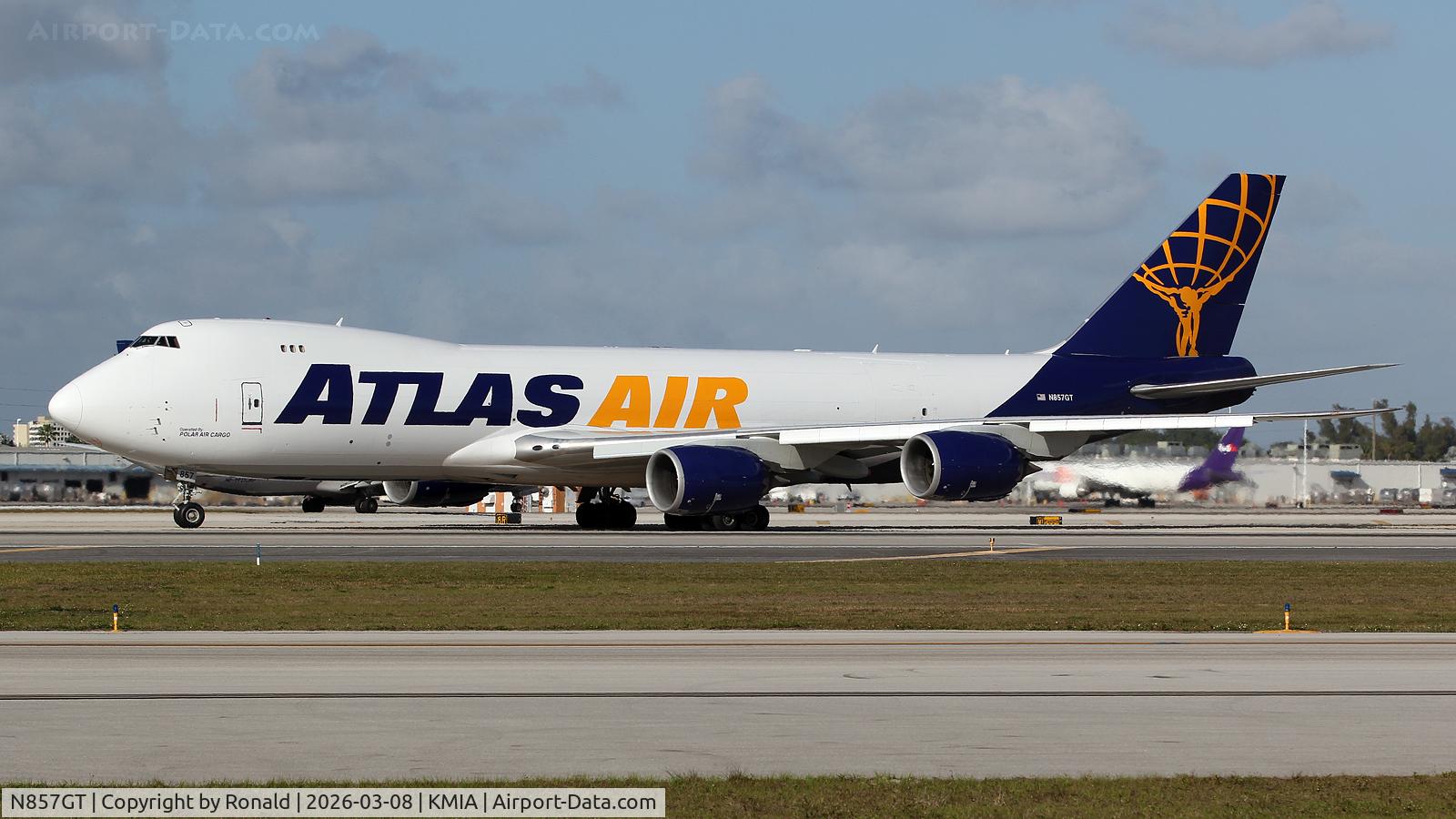 N857GT, 2011 Boeing 747-87UF, c/n 37568 l/n 1444, at mia