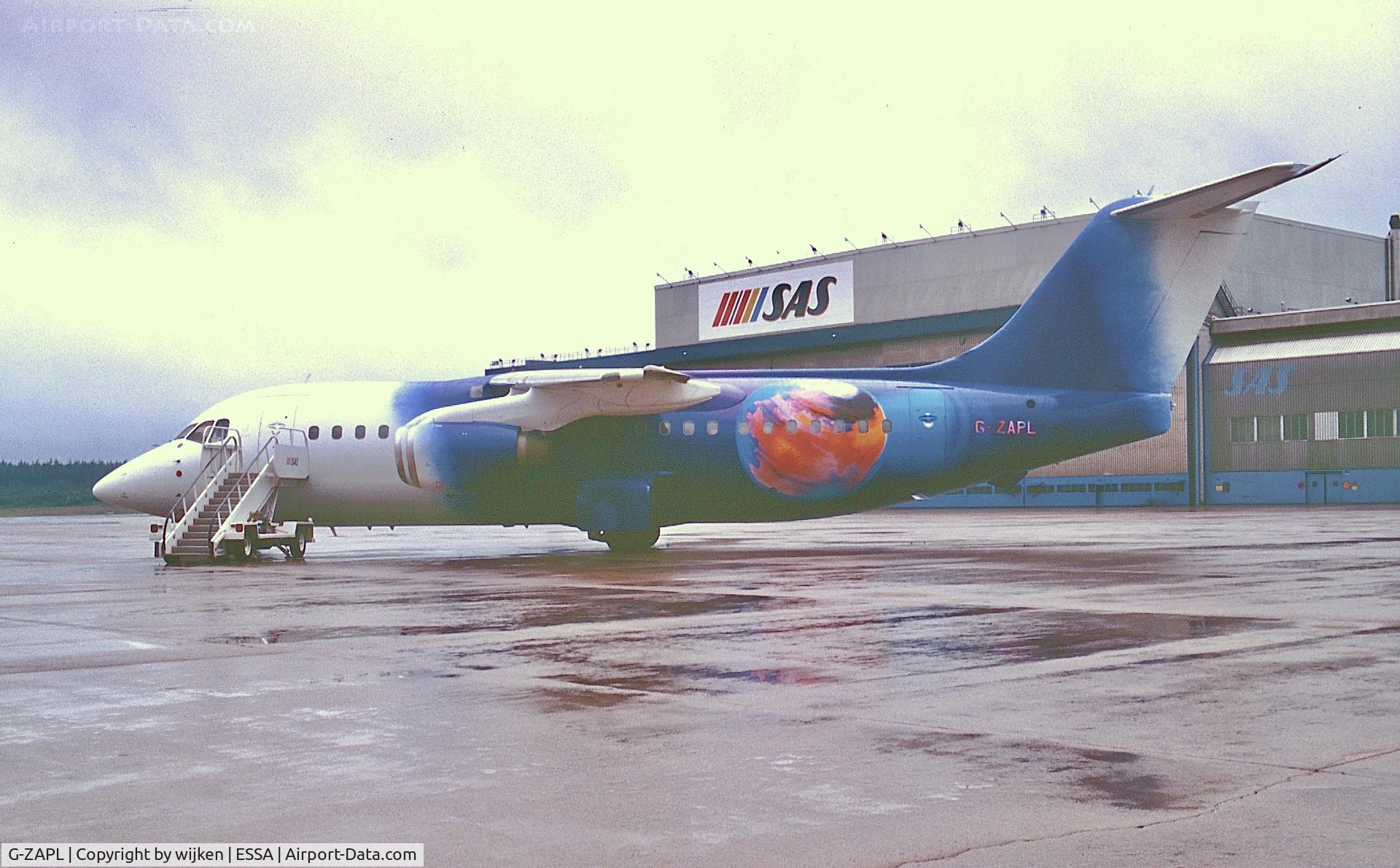 G-ZAPL, 1985 British Aerospace BAe.146-200, c/n E2030, Ramp G