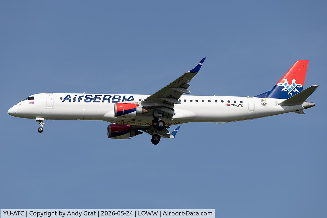YU-ATC, Embraer ERJ-190-200 LR, c/n 671, Air Serbia EMB190