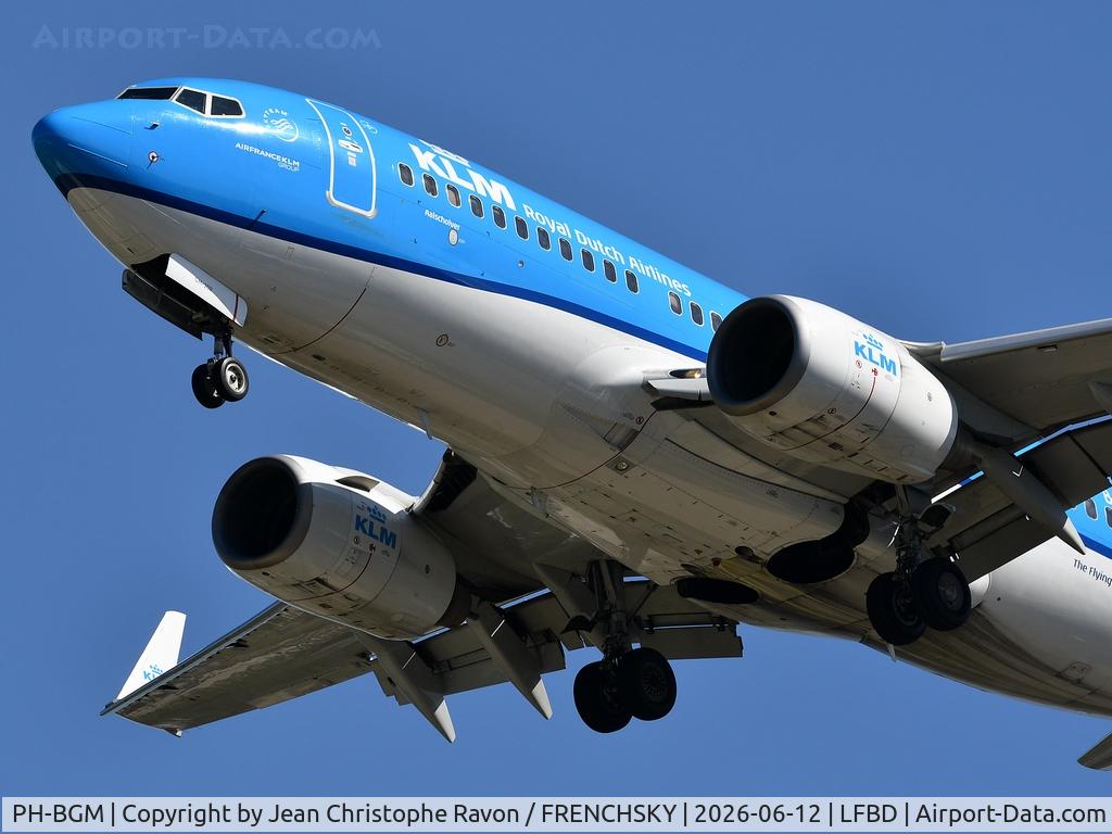 PH-BGM, 2011 Boeing 737-7K2, c/n 39255 l/n 3569, Amsterdam (AMS)	Bordeaux (BOD)	KL1441