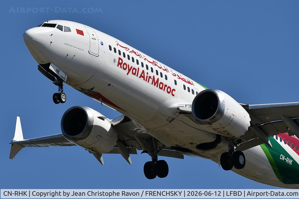 CN-RHK, Boeing   737-8 (MAX 8), c/n 43329	 l/n 	8134, 	Casablanca (CMN)	Bordeaux (BOD)	AT792