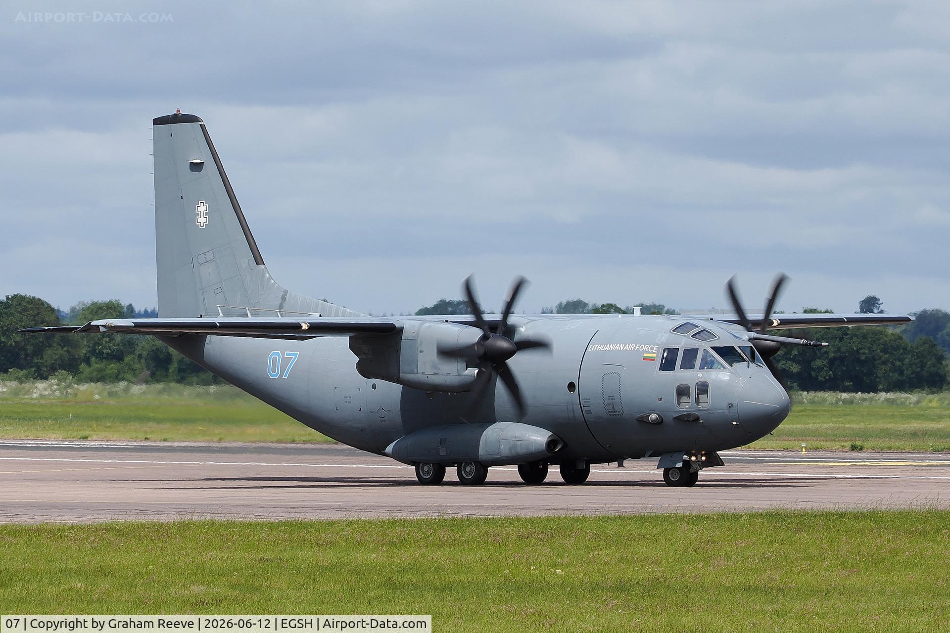 07, 2008 Alenia C-27J Spartan, c/n 4139, Departing from Norwich.