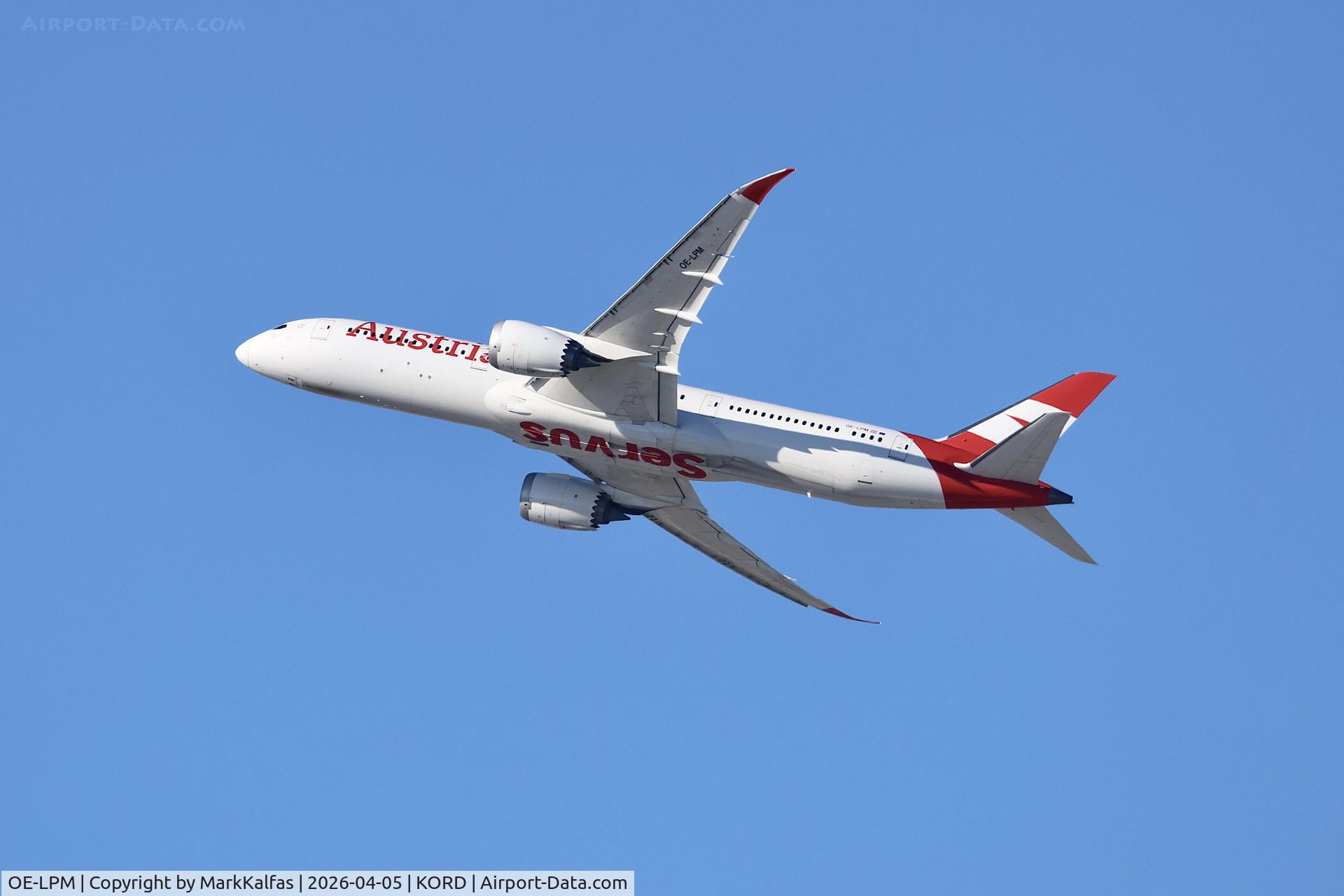 OE-LPM, 2019 Boeing 787-9 Dreamliner, c/n 62736, B789 AUSTRIAN Boeing 787-9 Dreamliner OE-LPM departing 28R KORD