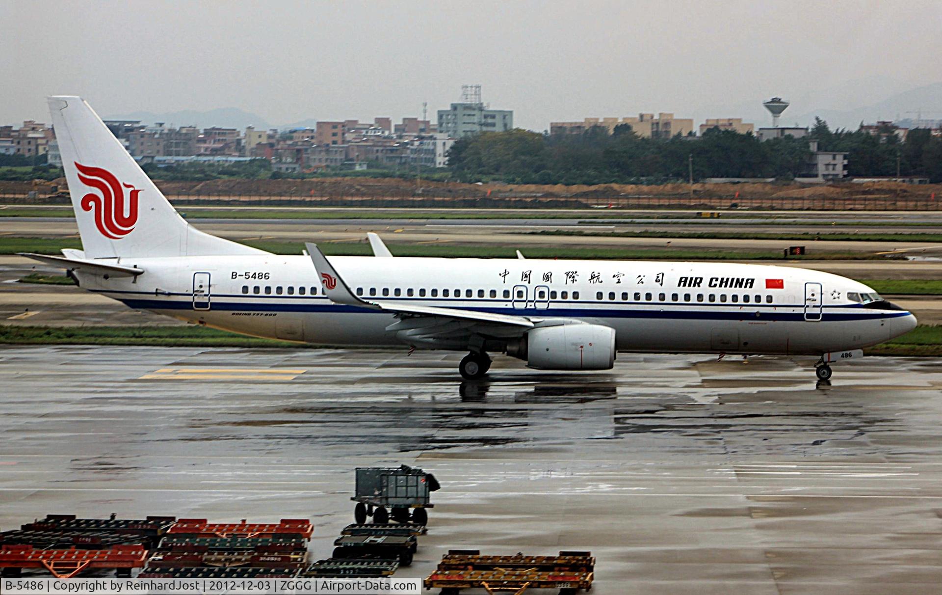 B-5486, 2009 Boeing 737-89L, c/n 36748 l/n 3127, Air China B737 at Guangzhou, China