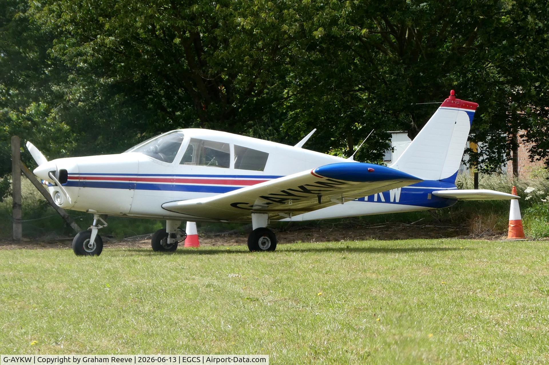 G-AYKW, 1970 Piper PA-28-140 Cherokee, c/n 28-26931, Parked at Sturgate.